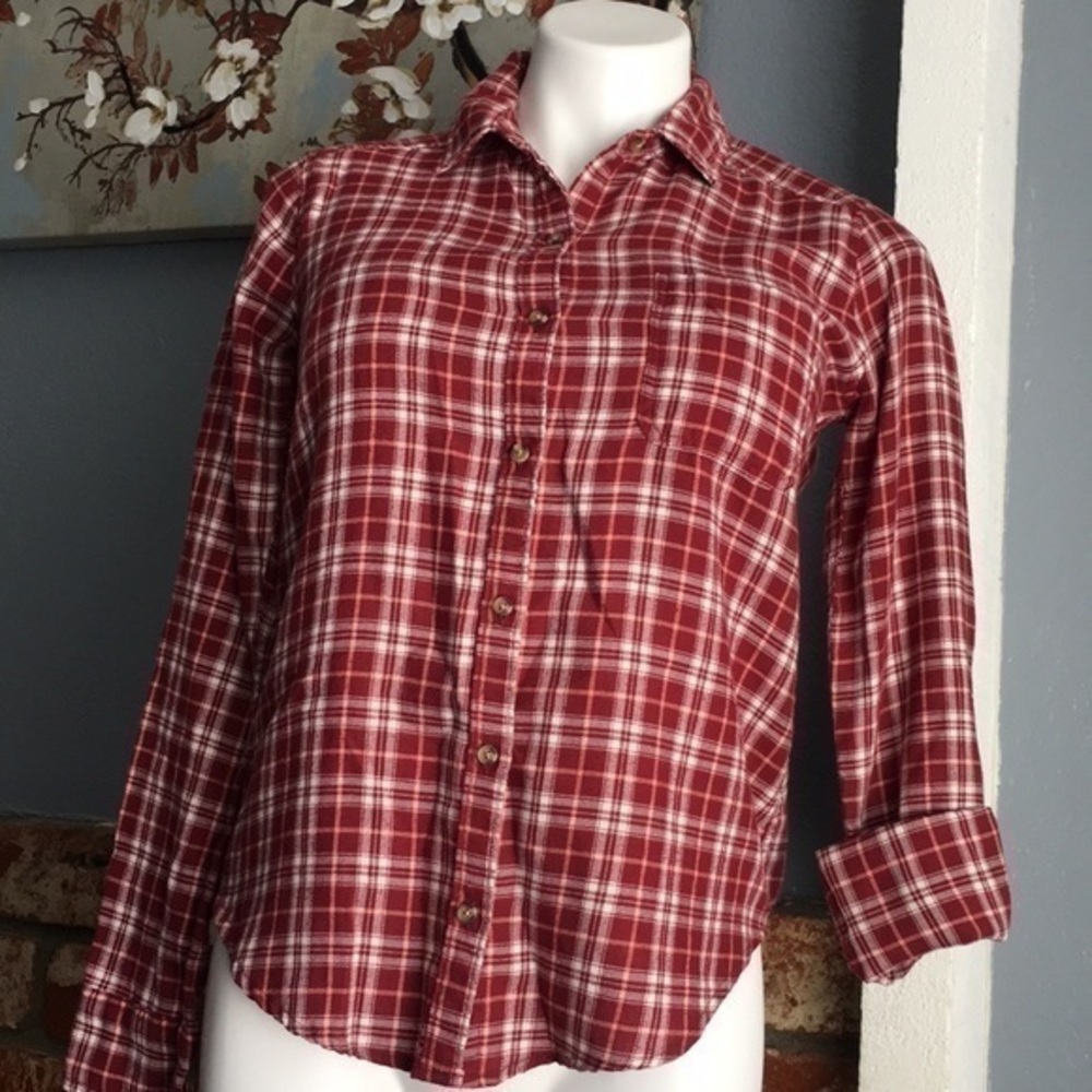 hollister women's button front shirt size XS